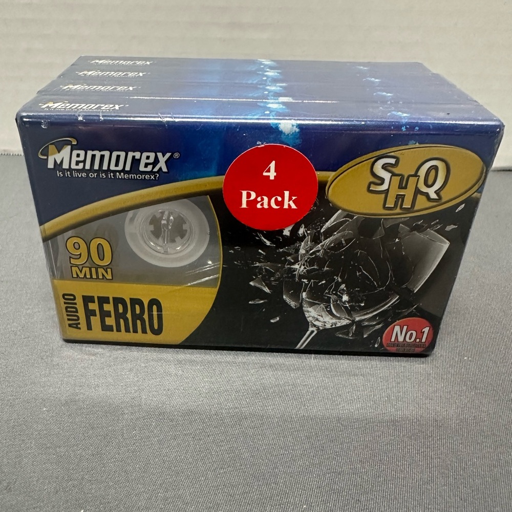 Memorex Audio Cassette Tapes 4 Pack - Black and Blue